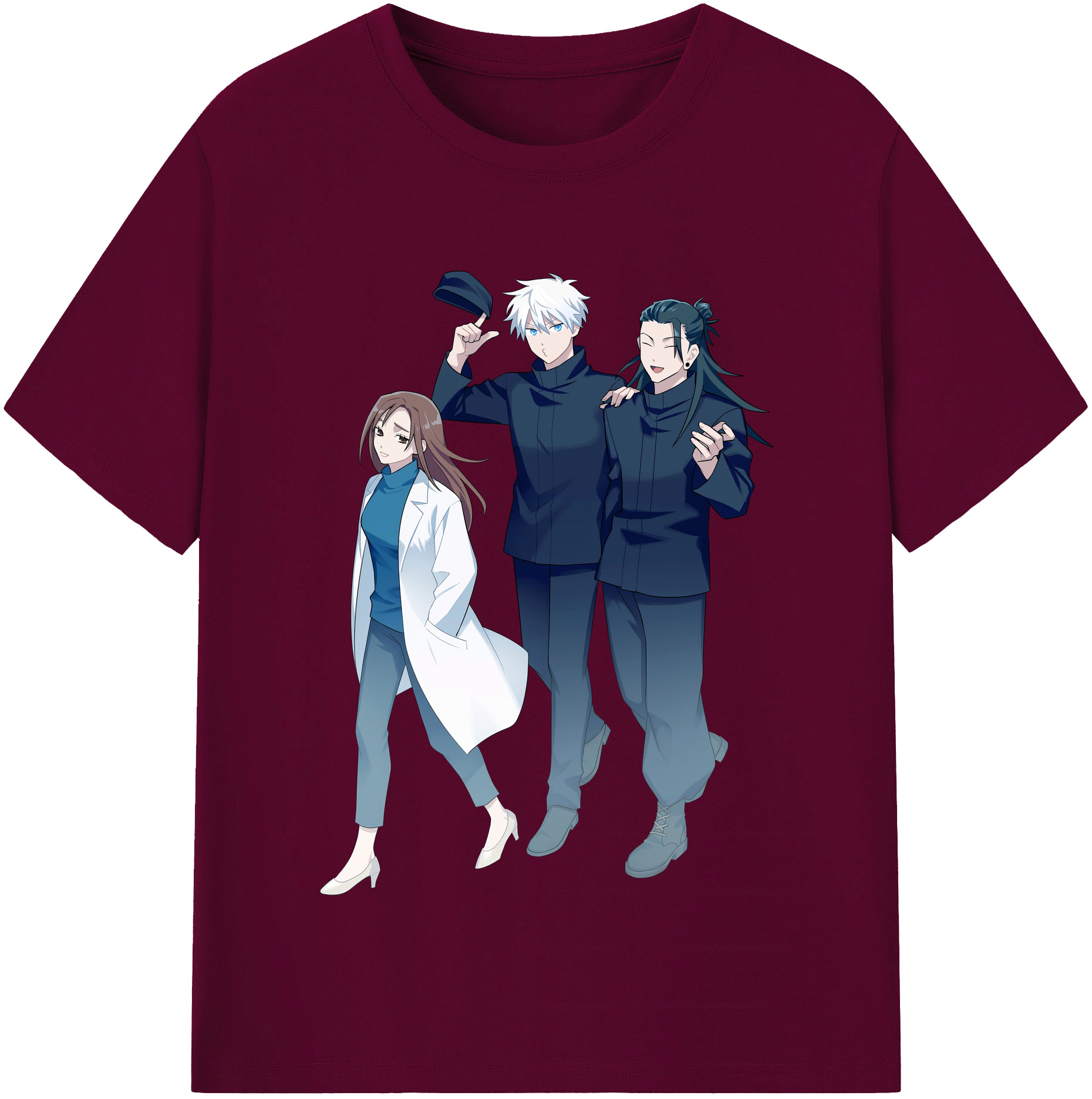 （画像用） 呪術廻戦 Jujutsu Kaisen レディースカジュアルプリントTシャツ（綿100％）